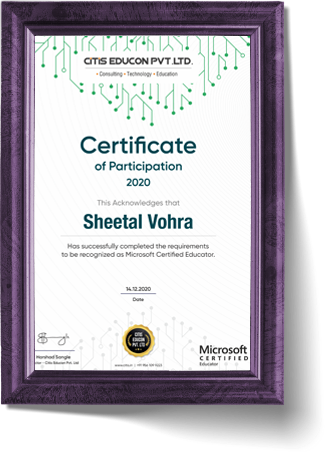 BVRTSE MCE - Sheetal Vohra