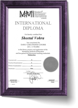 MMI International Diploma in Early Childhood Course - Sheetal Vohra